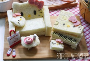 Un salon Hello Kitty à base de pain de mie