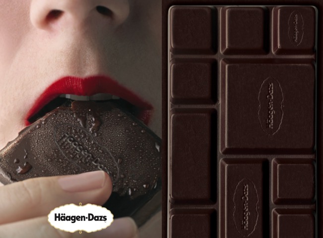 Häagen Dazs lance une tablette de chocolat glacée, fourrée à la crème au chocolat
