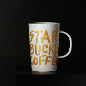 mug graffiti doré starbucks coffee