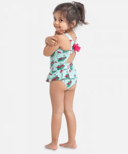 maillot anti UV Elly la Fripouille motif flamingo pour petite fille