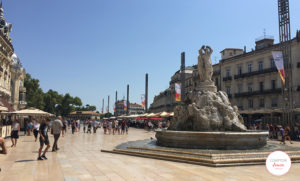 la ville de montpellier, place de la comédie