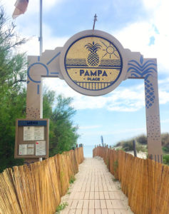 Pampa plage, l'entrée de la plage