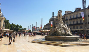 la ville de montpellier, place de la comédie