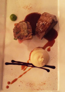 Plat du menu à 45€ : grenadin de veau et fondant de pomme de terre